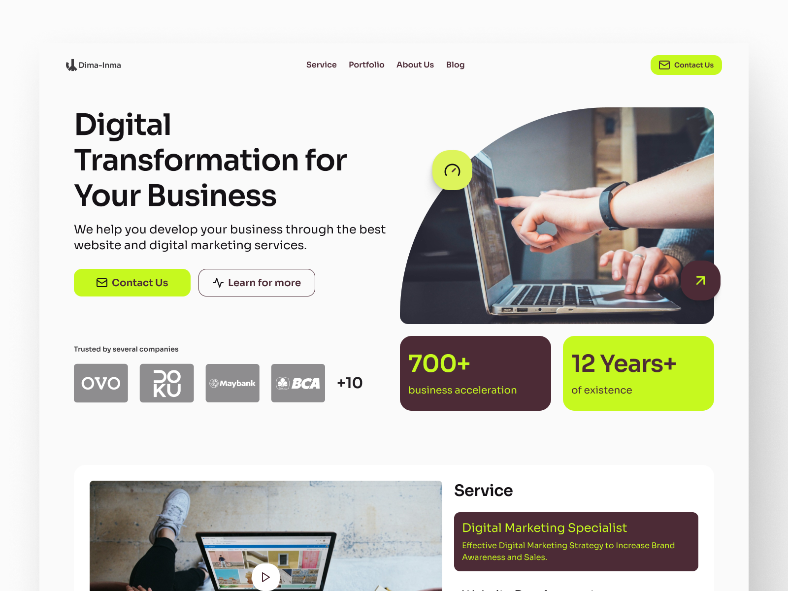 Example of Landing Page Design