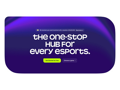 Hero Section for eSport Platform, Scoutli design esport hero platform scoutli section