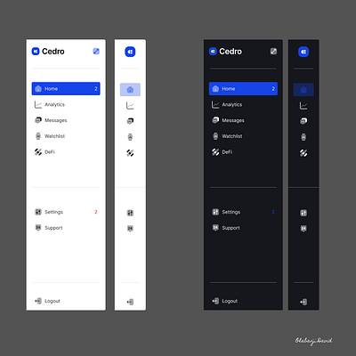 Web App Navigation Bar ui visual design