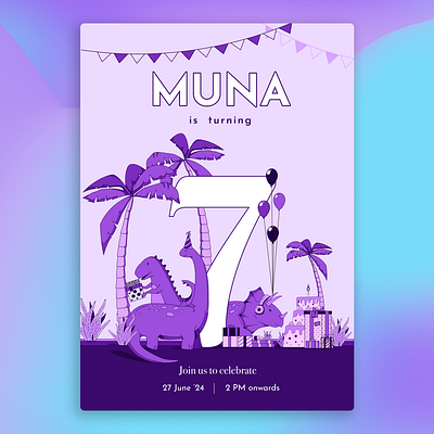 Birthday Invitation illustration logo ui