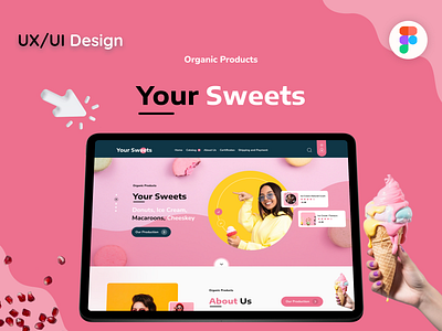 Your Sweet Website UI UX dashboard ice cream website ui ux user interface website design