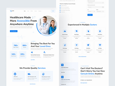 Medical Healthcare Website Design 3d animation app branding concept design doctor graphic design health healthcare interface logo medical motion graphics ui website