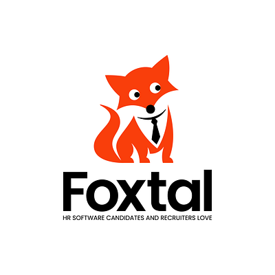 Foxtal brand branding business fox graphic design head hr logo logo design logo designer logo mark mark mascot recruiter software tie work worker working