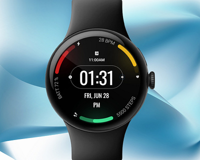 Galaxy Time Pro: Digital Dashboard Watch Face for WearOS design galaxy time pro illustration ui watch face