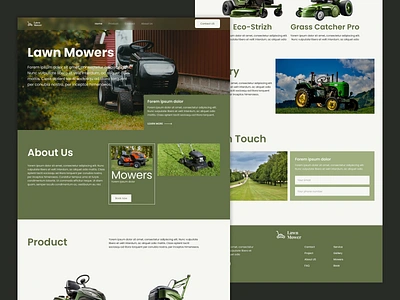 Lawn Mower website design figma ui uiux web design website