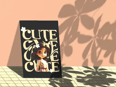 Cute poster design aesthetic animation art branding cute cute design floral flyer graphic design illustration logo designer motion poster design t shirt wall art