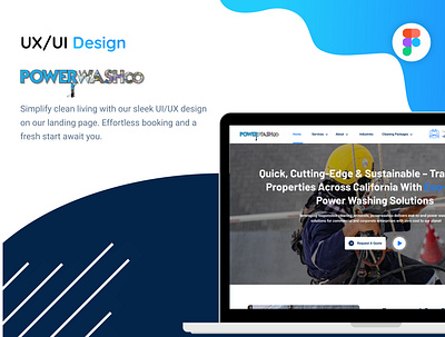 PowerWash.Co Cleaning Services Company Website cleaning website ui ux user interface website