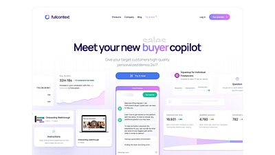 Landing Page Hero Section for AI-Powered Sales Tool ai hero landing page powered sales section tool