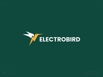 Electric Bird branding design electric humminbird icon logo logodesign logotype minimal spark vector zip