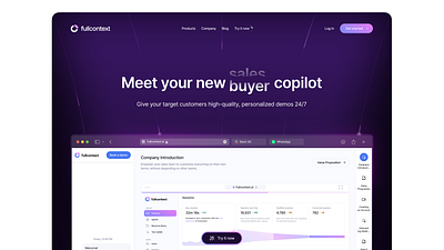 Landing Page Hero Section for AI-Powered Sales Tool ai hero landing page powered saas section tool