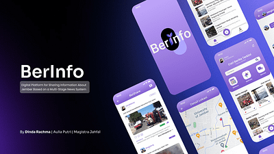 BerInfo : Jember Community App app community design graphic design jember mobile purple ui ux