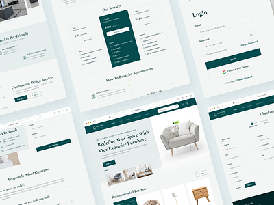 Furniture And Interior Website Design 3d app branding concept design furniture graphic design illustration interface interior logo modern ui ux website
