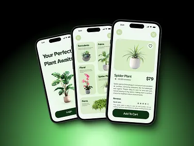 Leafily || Indoor plants e-commerce app green plant app ui ui design ui ux user experience user interface ux ux design ux ui