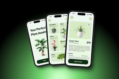 Leafily || Indoor plants e-commerce app green plant app ui ui design ui ux user experience user interface ux ux design ux ui