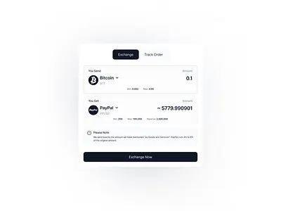 Exchange Box binance bingx clean crypto cryptocurrency design exchange exchangebox gateio invoice kocuin minimal swap ui ux wallet web3 webapp website wise