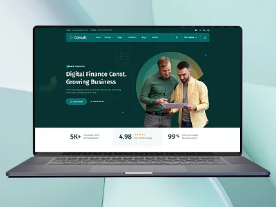 Business & Finance Consulting Web Template advisor business template consulting corporate figma finance graphic design html modern startup technology ui design uiux design web template website wordpress