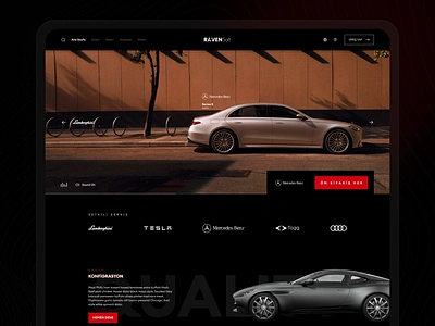 Auto Showroom Web Design auto car design dark dark design dark ui design lamborghini landing mercedes showroom ui design ui ux uiux ux web design web site web ui