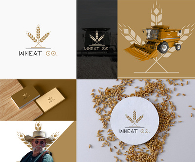 Golden Harvest Emblem brand identity brand logo branding design designing farm farming flat graphic graphic design graphics illustration logo logo design logos logotype minimalism minimalist wheat wheat logo