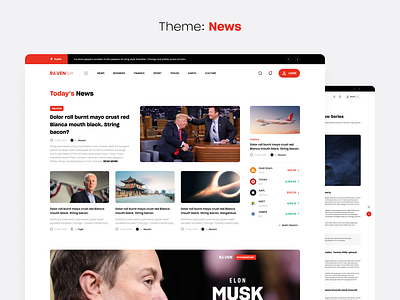📰 News Web Site clean feed information landing page news site news website newspaper story ui ux web design