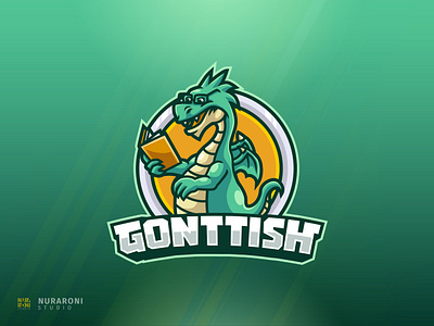 Gonttish Dragon Mascot Logo branding cartoon character design dragon dragon cartoon dragon character dragon illustration dragon logo esport esports esports logo graphic design illustration logo logo design mascot mascot logo ui vector