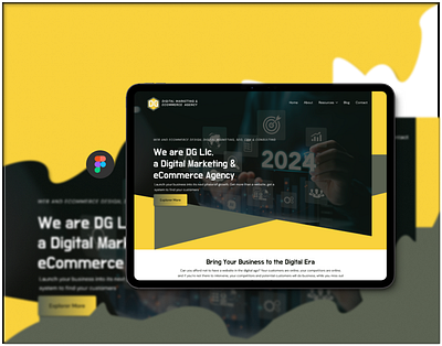 Digital Marketing & ECommerce Agency UI Design figma template ui website