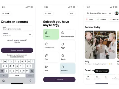 Restaurant reservation app onboarding app onboarding reservation restaurant walkthrough