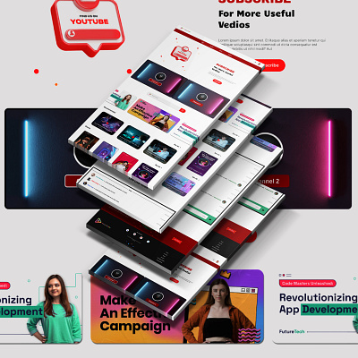 YouTube-Inspired Private Video Platform UI Design app branding design graphic design illustration logo typography ui ux vector