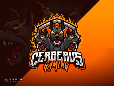 Cerberus Gaming Mascot Logo cartoon cerberus cerberus logo character dog dog logo esports logo greek greek mythology hades illustration logo logo design mascot mascot logo mythology nuraroni nuraroni studio streamers logo vector