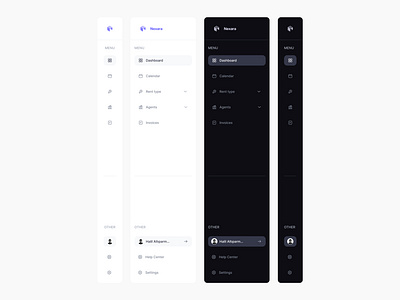 Nexara Sidebar bar card design side bar ui ux web design website