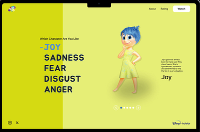 Inside Out ✨ animation design disney figma graphic design insideout motion graphics pixar ui design