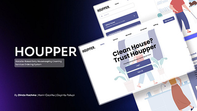 Houpper : Housekeeping App graphic design house housekeeping purple service ui ux website