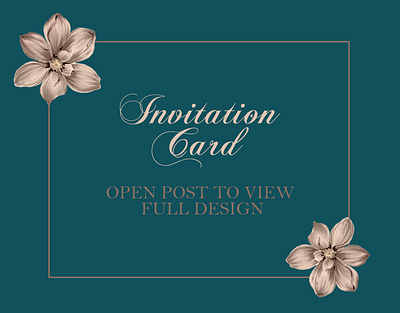 Invitation Card adobe photoshop cc art branding design graphic design illustration invitation logo photoshop ui wedding