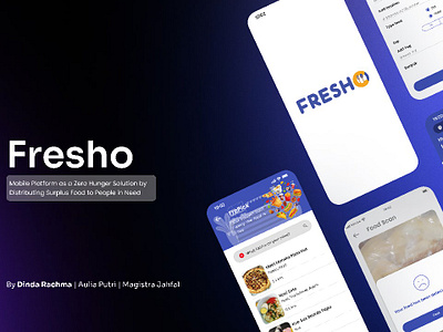 Fresho : Food Distribution App app blue community design food foodwaste graphic design hunger mobile ui ux zero hunger