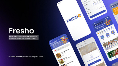 Fresho : Food Distribution App app blue community design food foodwaste graphic design hunger mobile ui ux zero hunger