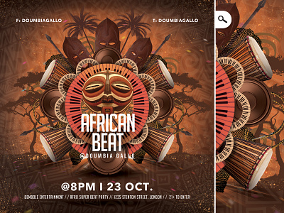 African Beat Flyer party performance sound