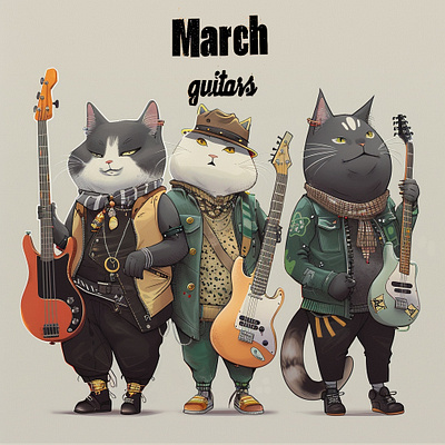 March Guitars creaive graphic design ideas illustration keyvisual