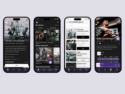 Nabuz - UX/UI design for a fitness mobile application android app branding design development fitness gym health ios mobile app mobile application ui ux