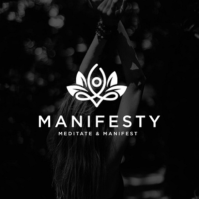 Manifesty brand branding business design graphic design leaf leaves logo logo design logo mark logo type mark meditate meditation spa symbol