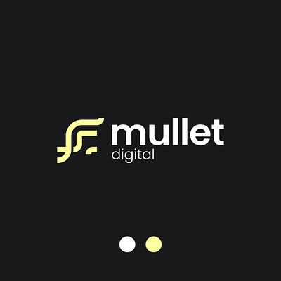 Mullet Digital brand branding business clean concept design digital graphic design illustration logo logo design logo designer logo mark mark mullet symbol technology vector