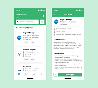 SwiftHire - Job Hiring Mobile App design mobile app ui ux design