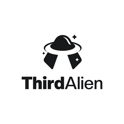 Third Alien a airplane alien brand branding business clean concept design graphic design illustration letter a logo play sparkle star travel ufo ui vector