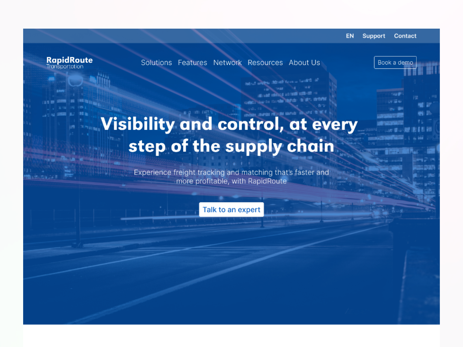 RapidRoute Transportation - Web Design app branding design graphic design illustration logo moving transportation typography ui ux vector