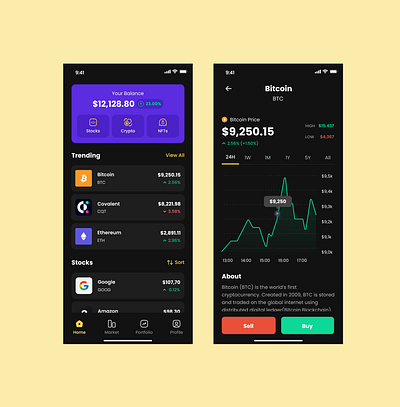 Cryptocurrency Mobile App crypto mobile app ui ux