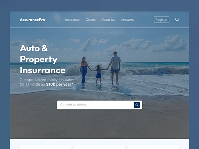 AssurancePro Insurance company - Web Design app assurancepro branding design graphic design illustration insurance logo typography ui ux vector