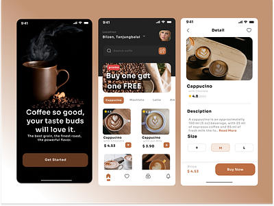 Coffee ordering app ui ux