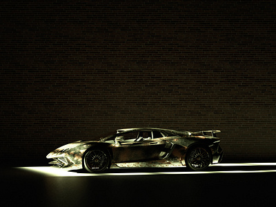 Rusted Aventador 3D 3d arnold render cinema 4d