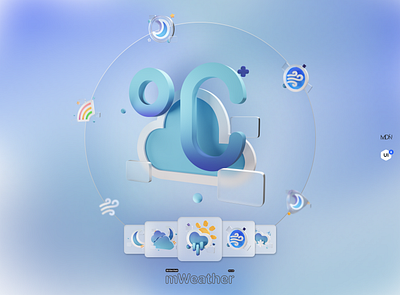 mWeather 3D Icon Pack 3d 3d icon 3d illustration 3d mockup animation branding design graphic design icon icon pack iconpack illustration logo motion graphics ui