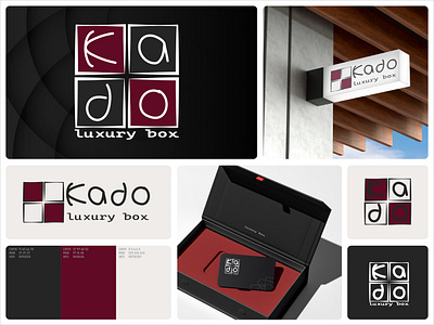 Kado Luxury Box Logo Design branding design graphic design logo packaging typography vector