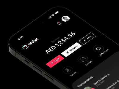 TikTok Wallet Concept app branding dark design money tiktok ui wallet