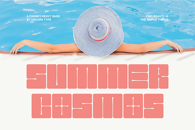 Summer Cosmos - A Chunky Sans Font bold branding chunky concept cute design display font fonts graphic design logo modern retro sans summer type typeface ui ux vector